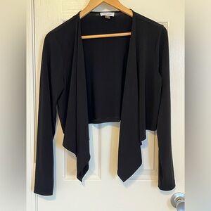 Calvin Klein woman cardigan sweater size:M black Stretchy long sleeve cropped